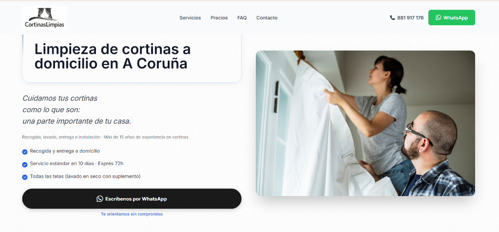 Web de Cortinas Limpias